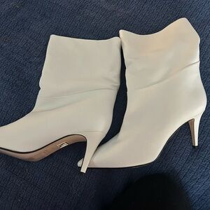 Tamara Mellon Cream Heeled Boots